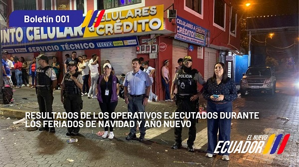 231 operativos de control ejecutados durante los feriados de Navidad y Año Nuevo